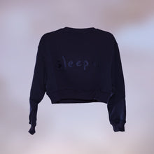 Load image into Gallery viewer, V2 Cropped | Goodnight Blue Sleepy Sweater Upgraded
