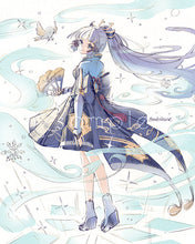 Load image into Gallery viewer, Large Genshin Graphite Prints