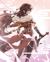 Load image into Gallery viewer, 8x10" Medium Genshin Graphite Prints