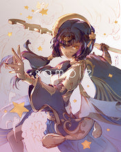 Load image into Gallery viewer, Large Genshin Graphite Prints