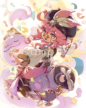 Load image into Gallery viewer, 6x7.5" Small Genshin Graphite Prints