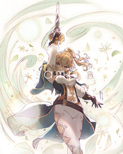 Load image into Gallery viewer, 8x10" Medium Genshin Graphite Prints