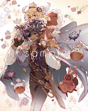 Load image into Gallery viewer, 6x7.5" Small Genshin Graphite Prints