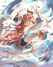 Load image into Gallery viewer, 8x10" Medium Genshin Graphite Prints