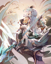 Load image into Gallery viewer, 8x10" Medium Genshin Graphite Prints