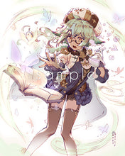 Load image into Gallery viewer, 8x10" Medium Genshin Graphite Prints