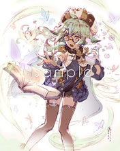 Load image into Gallery viewer, Large Genshin Graphite Prints