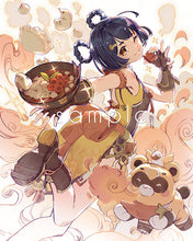 Load image into Gallery viewer, 6x7.5" Small Genshin Graphite Prints