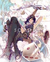 Load image into Gallery viewer, 6x7.5" Small Genshin Graphite Prints