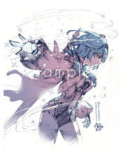 Load image into Gallery viewer, 8x10" Medium Genshin Graphite Prints