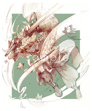 Load image into Gallery viewer, 8x10" Medium Genshin Graphite Prints