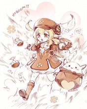 Load image into Gallery viewer, 6x7.5" Small Genshin Graphite Prints