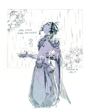 Load image into Gallery viewer, 8x10" Medium Genshin Graphite Prints