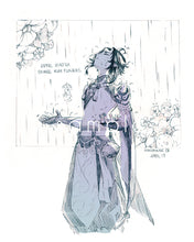 Load image into Gallery viewer, Large Genshin Graphite Prints