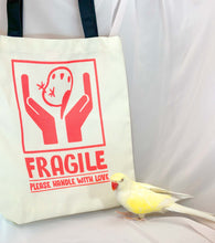 Load image into Gallery viewer, Mako &quot;Fragile&quot; Canvas Totes
